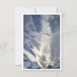 Wolken in januarilucht - Eenden visie Notitiekaart Notitiekaartje