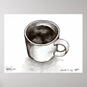 Wolken (in mijn koffie) poster