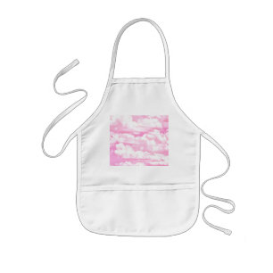 Wolken in roze decor kinder schort