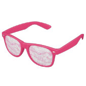 Wolken in roze decor retro zonnebril (Gekanteld)
