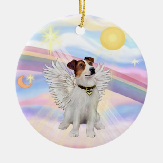 Wolken - Jack Russell Terrier Keramisch Ornament (Voorkant)