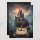 *~* Wolken Kasteel Middeleeuwse Fantasie AP88 Verj Kaart (Voorkant / Achterkant)