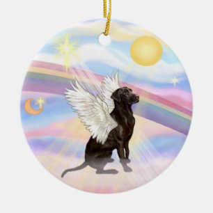 Wolken - Labrador Engel (Chocolade) Keramisch Ornament