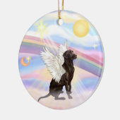 Wolken - Labrador Engel (Chocolade) Keramisch Ornament (Links)