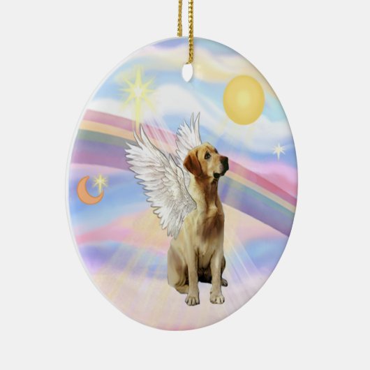 Wolken - Labrador (geel) Keramisch Ornament (Rechts)