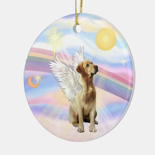 Wolken - Labrador (geel) Keramisch Ornament (Links)