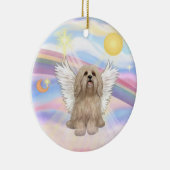 Wolken - Lhasa Apso (crème) Keramisch Ornament (Rechts)