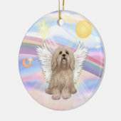 Wolken - Lhasa Apso (crème) Keramisch Ornament (Links)