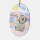 Wolken - Lhasa Apso (L) Keramisch Ornament (Links)