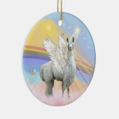 Wolken - Llama Engel (12) Keramisch Ornament (Rechts)