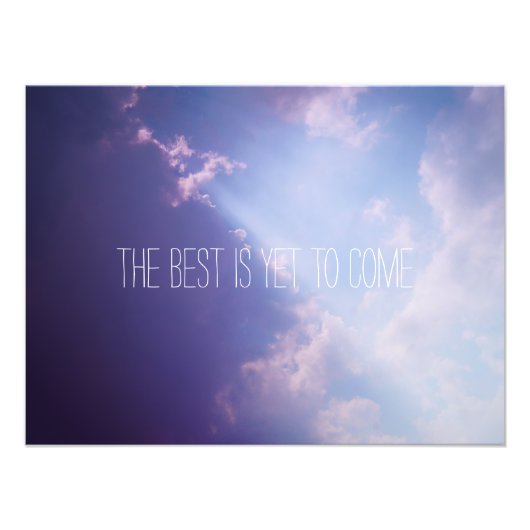 Wolken Lucht Inspirerende quote Aangepaste tekst P Foto Afdruk (Voorkant)