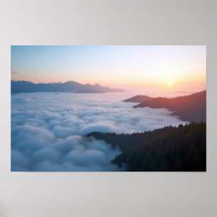 Wolken Lucht Natuur Buiten Landschap Kalm Vreedzaa Poster