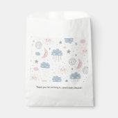 Wolken Maan Sterrenhemel Baby shower Bedankzakje (Voorkant)