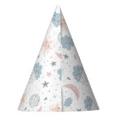 Wolken Maan Sterrenhemel Baby shower Feesthoedjes (Achterkant)