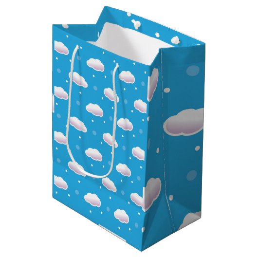 Wolken Medium Cadeauzakje (Voorkant Gekanteld)
