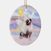 Wolken - Merle Australian Shepherd Angel (#1) Keramisch Ornament (Rechts)