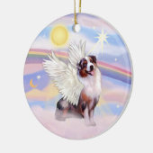 Wolken - Merle Australian Shepherd Angel (#1) Keramisch Ornament (Links)
