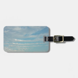 wolken met een blauwe hemelrimpel bagagelabel