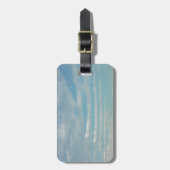 wolken met een blauwe hemelrimpel bagagelabel (Voorkant verticaal)