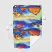 Wolken met een verouderde structuur op oranje, dri golfhanddoek (Insitu)