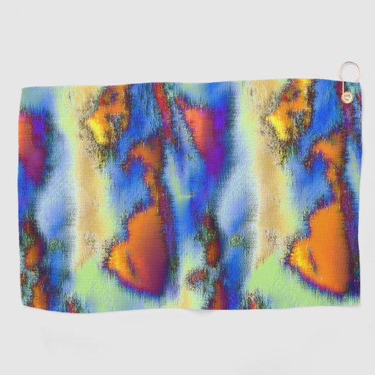 Wolken met een verouderde structuur op oranje, dri golfhanddoek (Horizontaal)