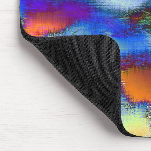 Wolken met een verouderde structuur op oranje, dri muismat (Hoek)