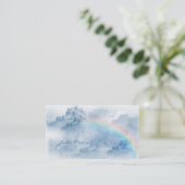 Wolken met een Visitekaartje voor regenboog (Staand voorkant)