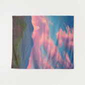 wolken met roos wandkleed (Voorkant (horizontaal))