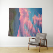 wolken met roos wandkleed (In Situ (horizontaal))