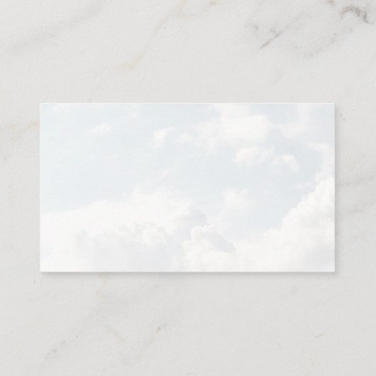 Wolken Moderne Elegante Bruidsfeest Recept Verzoek Informatiekaartje (Achterkant)