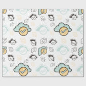 Wolken naadloos patroon cadeaupapier (Vlak)