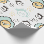 Wolken naadloos patroon cadeaupapier (Hoek)