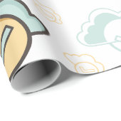 Wolken naadloos patroon cadeaupapier (Rol Hoek)
