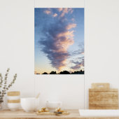 Wolken New Jersey Zonsondergang Poster (Keuken)