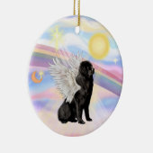 Wolken - Newfoundland engel (zwart) Keramisch Ornament (Rechts)