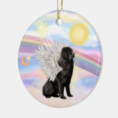 Wolken - Newfoundland engel (zwart) Keramisch Ornament (Links)