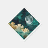 Wolken onder de maan servet (Hoek)