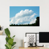 Wolken ontmoeten bomen poster (Thuiskantoor)