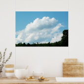 Wolken ontmoeten bomen poster (Keuken)