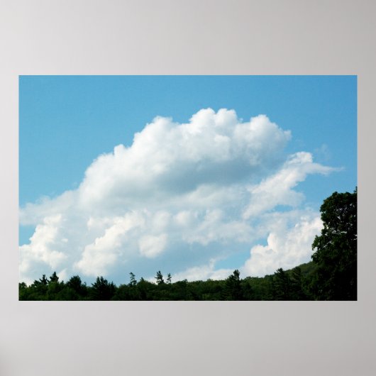 Wolken ontmoeten bomen poster (Voorkant)