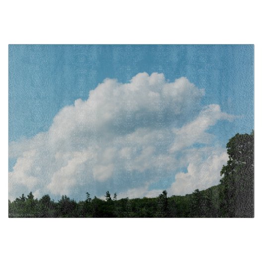 Wolken ontmoeten bomen snijplank (Voorkant)