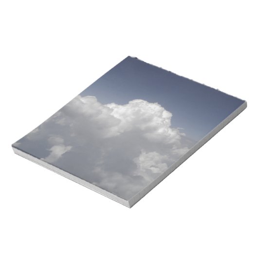 Wolken op 30.000 voet van een vliegtuigraam notitieblok (Linkerzijde)