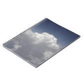 Wolken op 30.000 voet van een vliegtuigraam notitieboek (Linkerzijde)