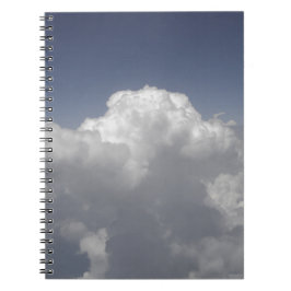 Wolken op 30.000 voet van een vliegtuigraam notitieboek