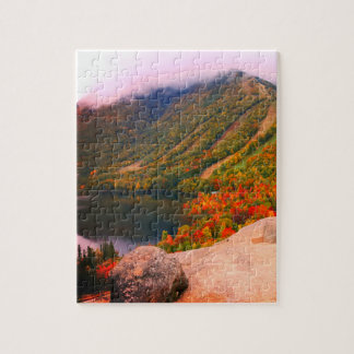 Wolken op bergmeer Boulder Herfst Foto Legpuzzel