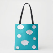Wolken op Blue Sky Seamless Pattern Canvas tas (Voorkant)
