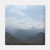 Wolken op de heuvels Sky Blue Color Fotografie Magneet (Voorkant)