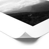 Wolken op de heuvels Zwart-wit Fotografie Poster (Hoek)
