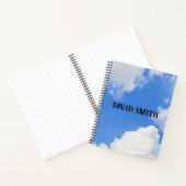Wolken op een blauw hemelkleurend Notitieboek (Binnen)