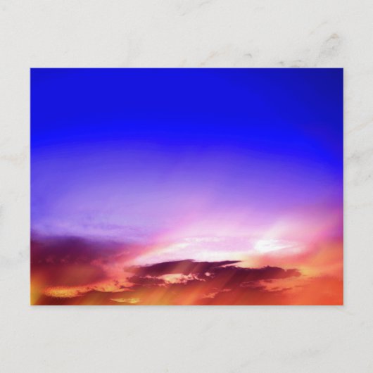 Wolken op zonsondergang briefkaart (Voorkant)